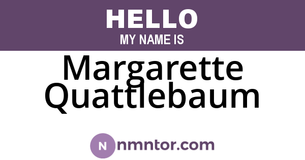 Margarette Quattlebaum
