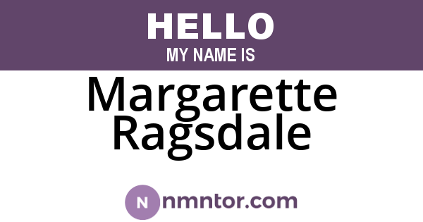 Margarette Ragsdale
