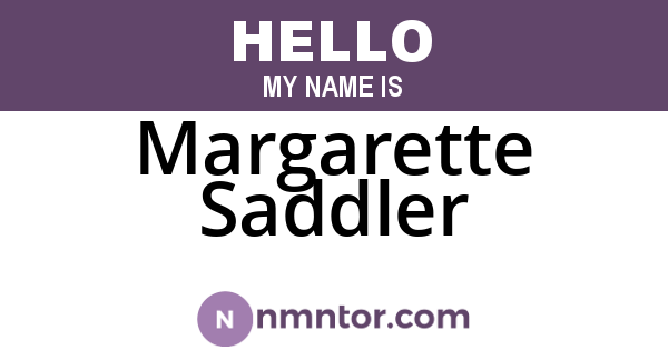 Margarette Saddler