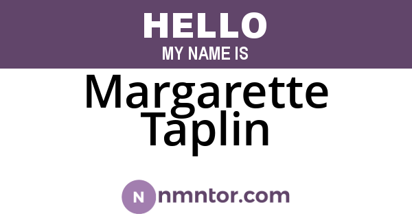 Margarette Taplin