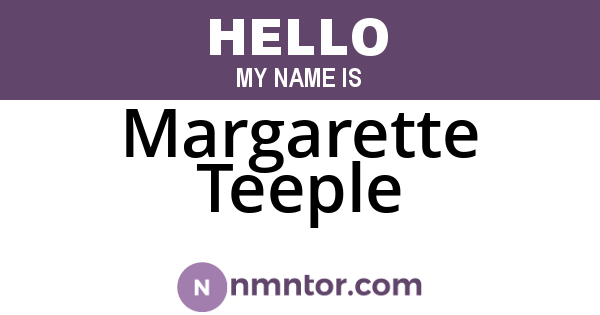 Margarette Teeple