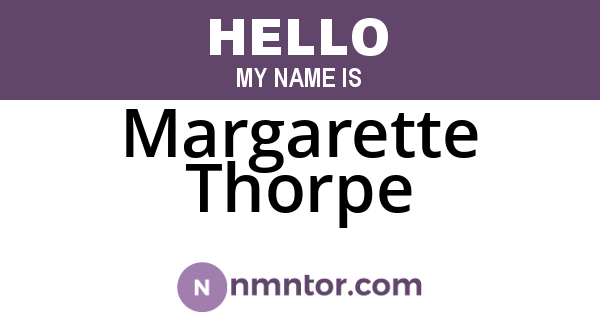 Margarette Thorpe