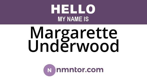 Margarette Underwood