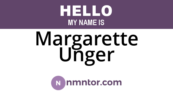 Margarette Unger
