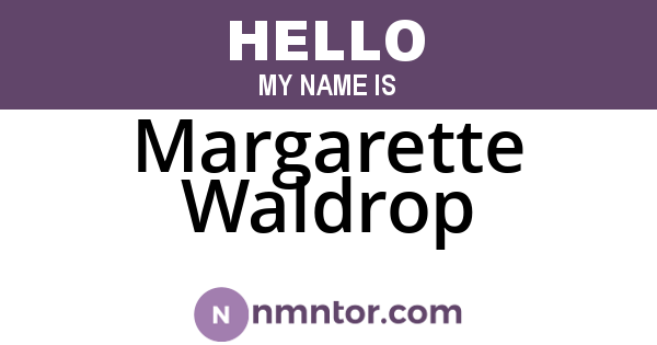 Margarette Waldrop
