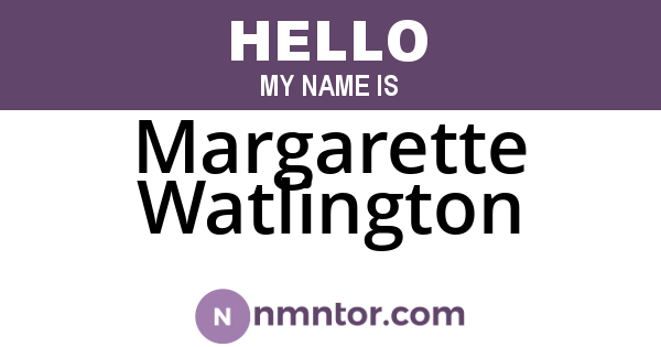 Margarette Watlington