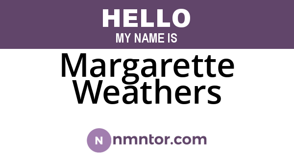 Margarette Weathers