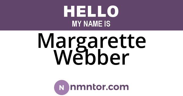 Margarette Webber
