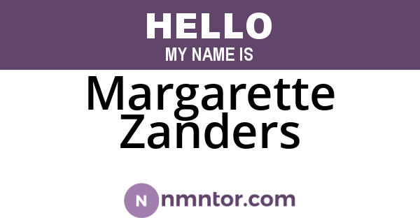 Margarette Zanders