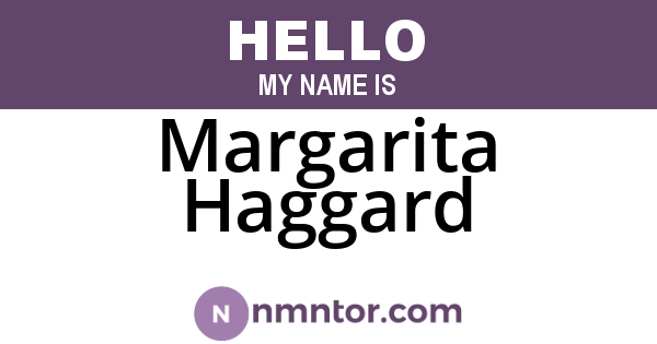 Margarita Haggard