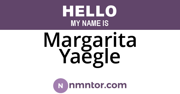 Margarita Yaegle
