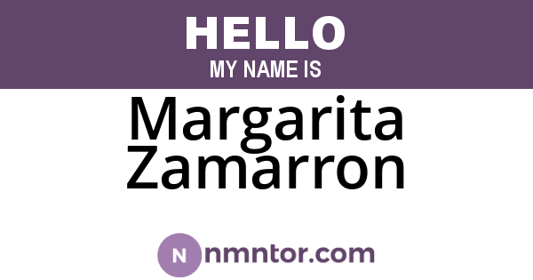 Margarita Zamarron