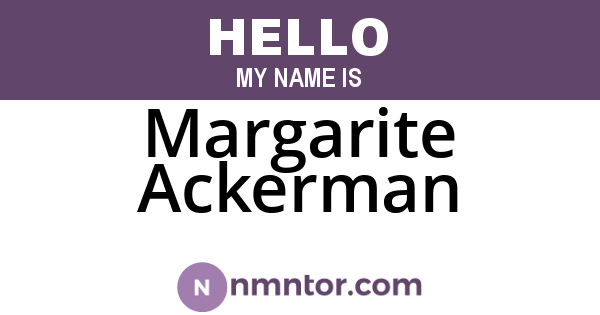 Margarite Ackerman