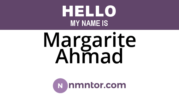 Margarite Ahmad