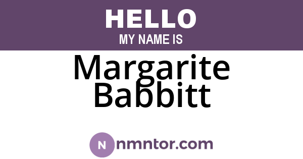 Margarite Babbitt