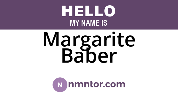 Margarite Baber
