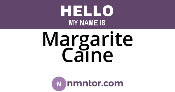 Margarite Caine