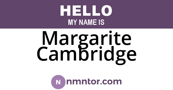 Margarite Cambridge