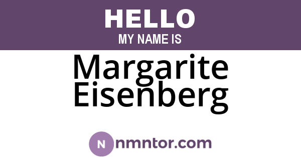 Margarite Eisenberg