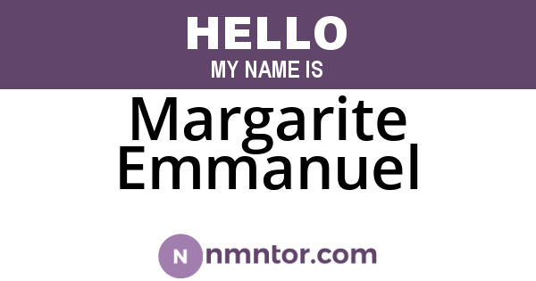 Margarite Emmanuel