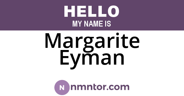 Margarite Eyman