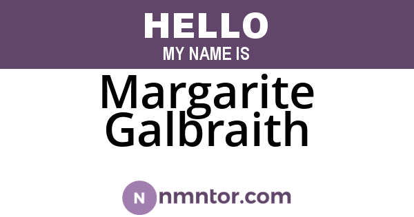 Margarite Galbraith