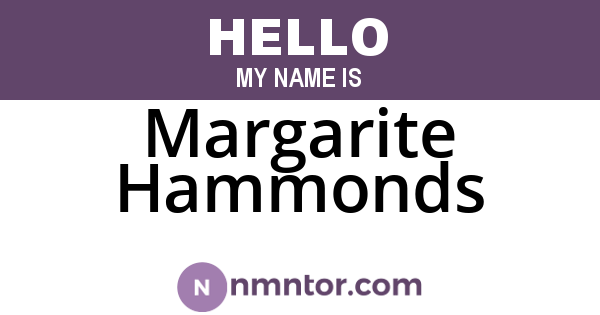 Margarite Hammonds