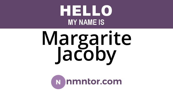 Margarite Jacoby