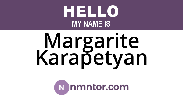 Margarite Karapetyan