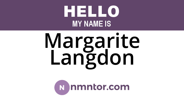 Margarite Langdon