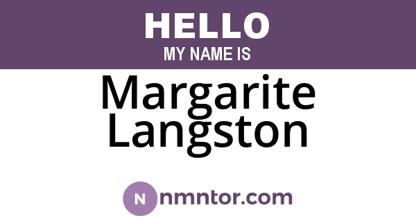 Margarite Langston