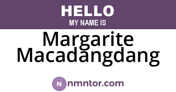 Margarite Macadangdang