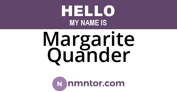 Margarite Quander
