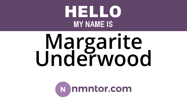 Margarite Underwood