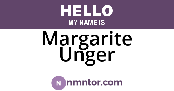 Margarite Unger