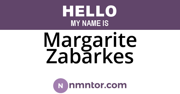 Margarite Zabarkes