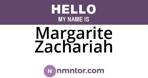 Margarite Zachariah