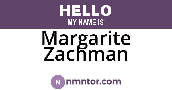 Margarite Zachman