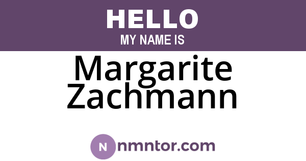 Margarite Zachmann