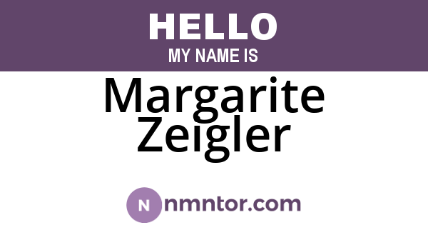Margarite Zeigler
