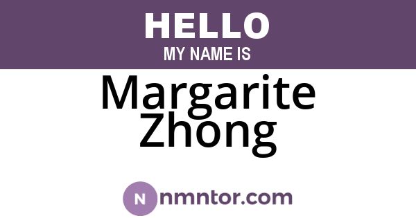 Margarite Zhong