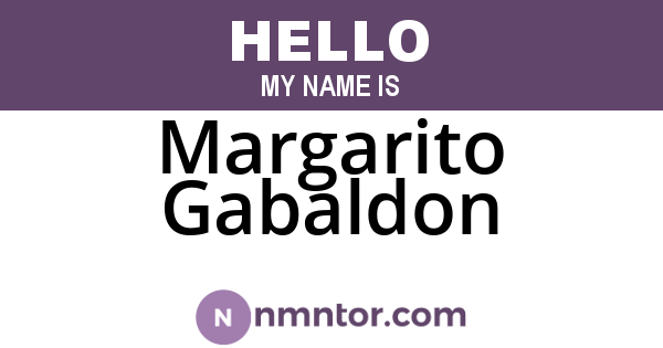 Margarito Gabaldon