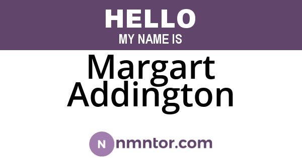 Margart Addington