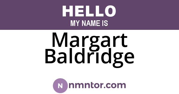 Margart Baldridge
