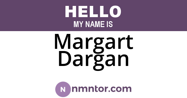Margart Dargan