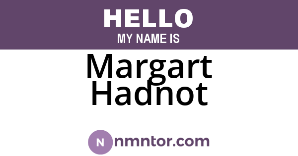 Margart Hadnot