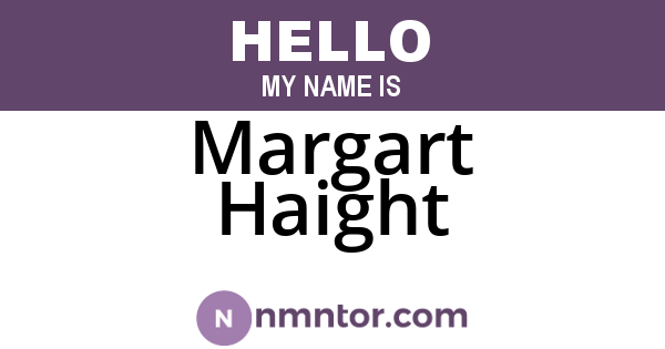 Margart Haight
