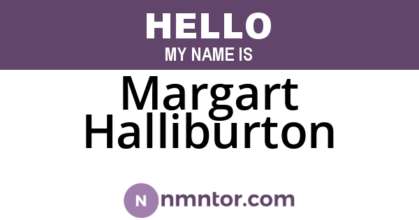 Margart Halliburton