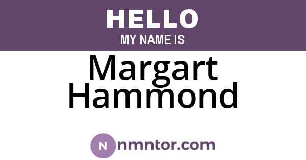 Margart Hammond
