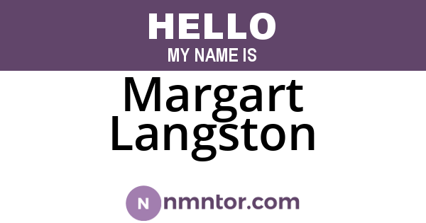 Margart Langston